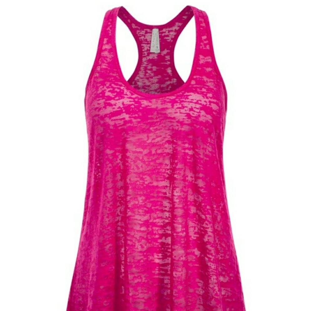 Women's Loose Fit Sheer Racerback Tank Top